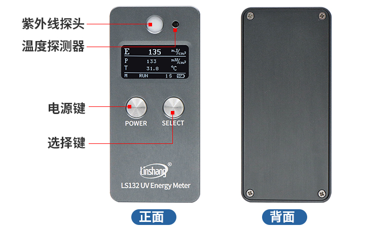 LS132UV能量計(jì)正反面